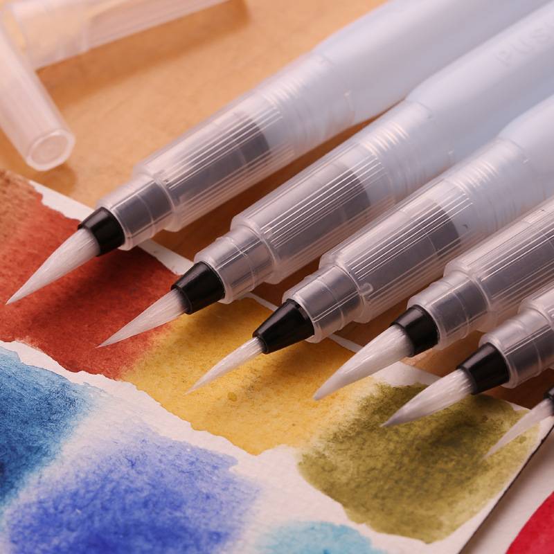 Portable Paint Brush Water Color Brush Pencil Soft Watercolor Brush Pen for Beginner Painting Drawing Art Supplies